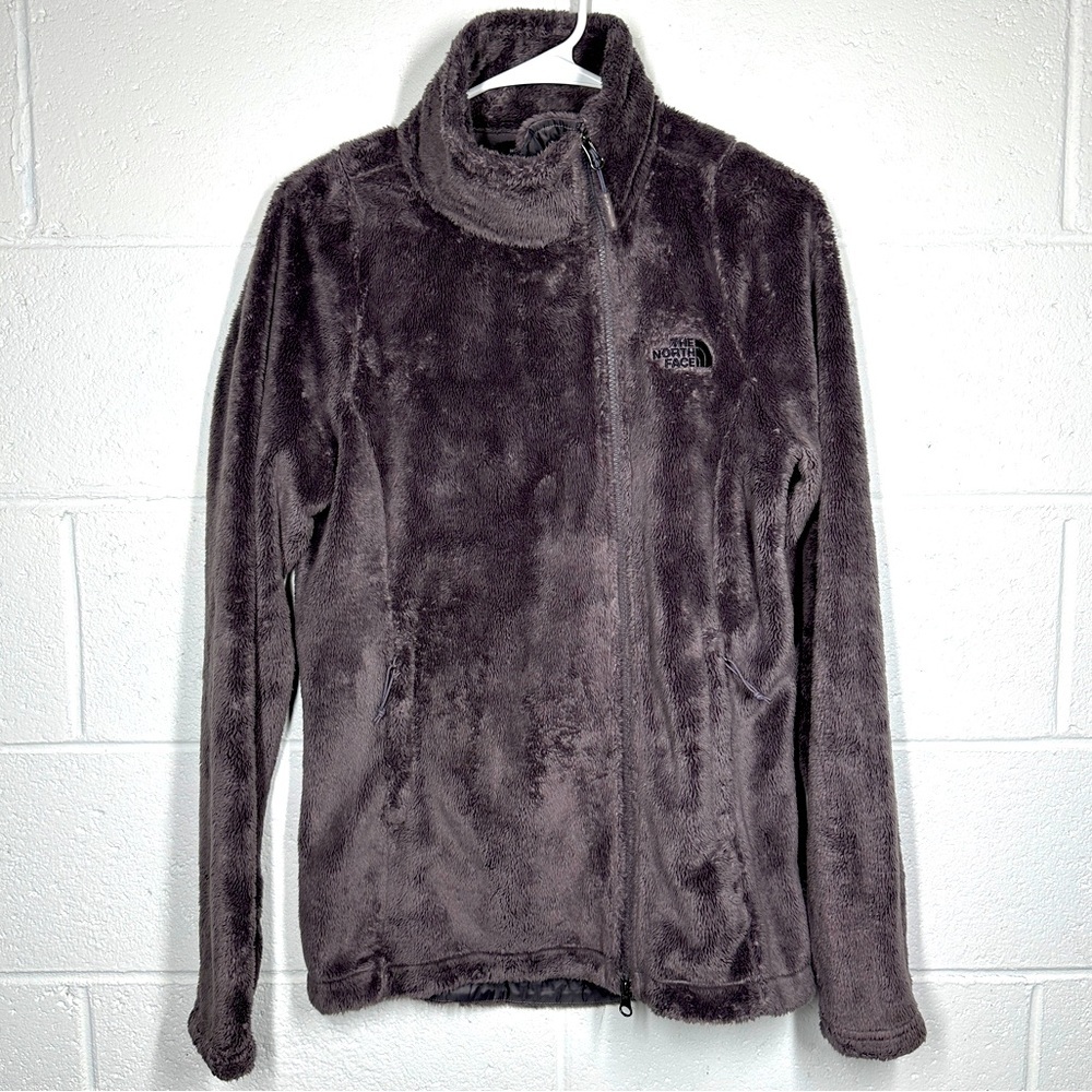 The North Face Womens Osito Jacket Soft Fleece Size Small Charcoal Gray Side Zip